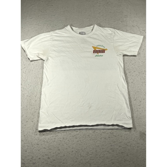 In N Out Burger Other - In N Out Burger Loomis Idaho T Shirt Mens Small White Graphic Preshrunk Cotton